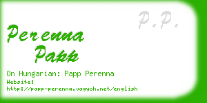 perenna papp business card